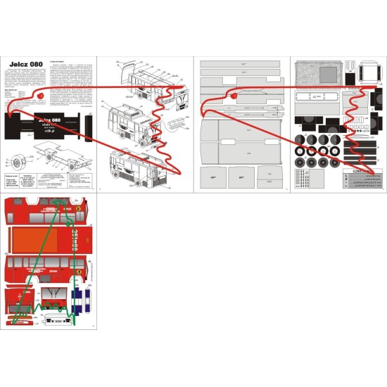 A010. Autobus  Jelcz 080 w wersji wozu PSP - wyd.II