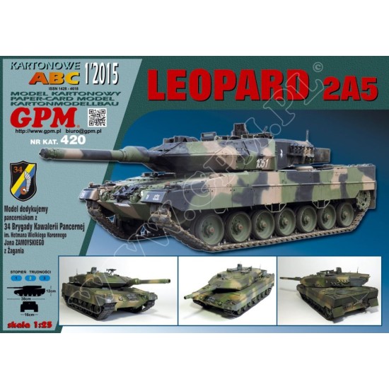 LEOPARD 2A5 + laserowo wycinany szkielet