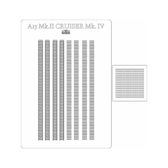 A13 Mk.II Cruiser Mk.IV - gąsienice wycinane laserowo
