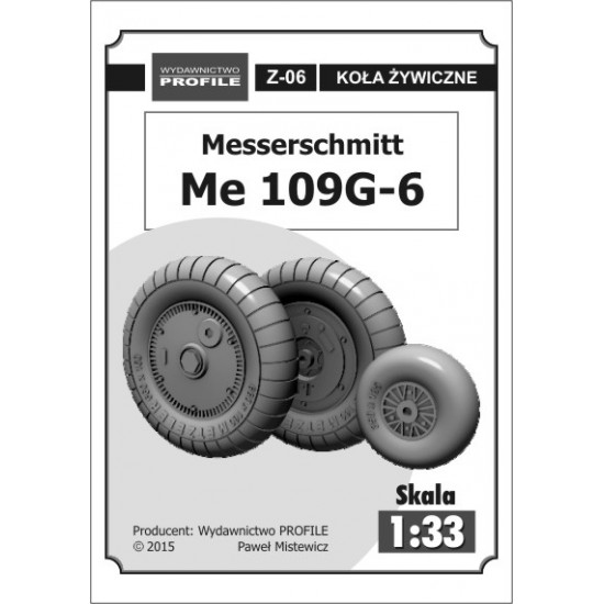 Zestaw kół z żywicy - RESIN WHEELS - Messerschmitt Me 109G-6