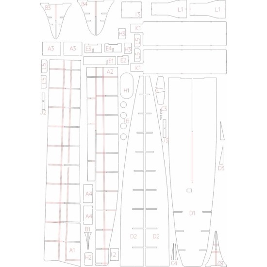 HMS Wild Goose - laserowo wycięte części