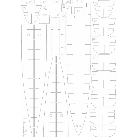 HMS Wild Goose - laserowo wycięte części