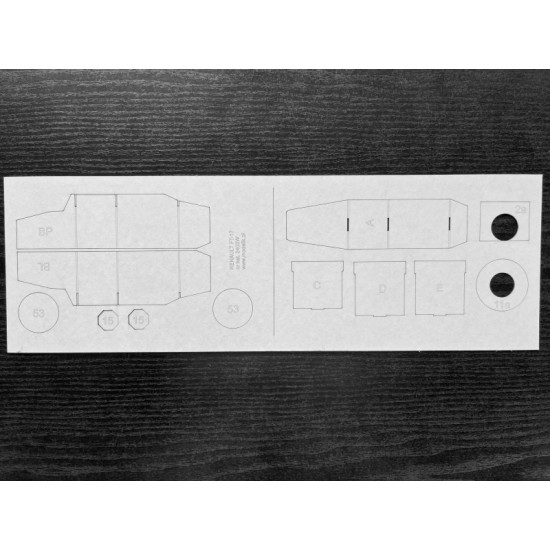 RENAULT FT-17 - laserowo wycinane elementy