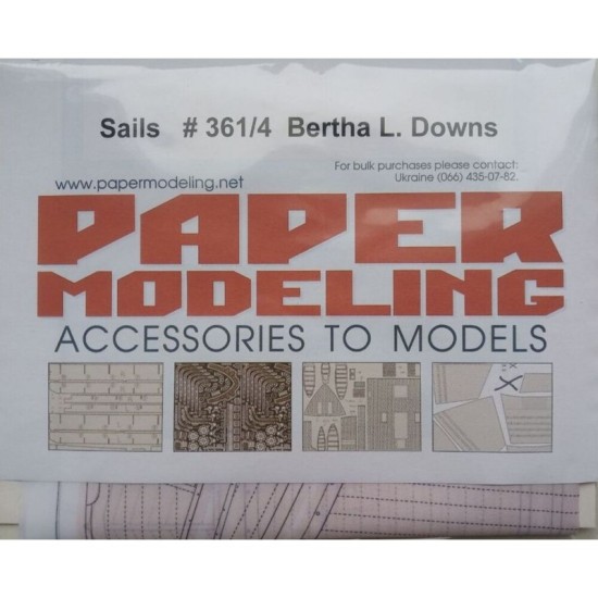Bertha L. Downs - zestaw żagli  (Paper modeling)