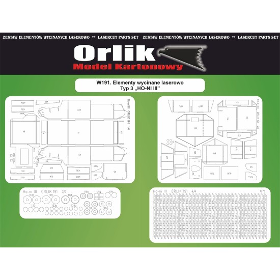 W191. Wręgi wycinane laserowo do modelu - Typ 3 "Ho-ni" III