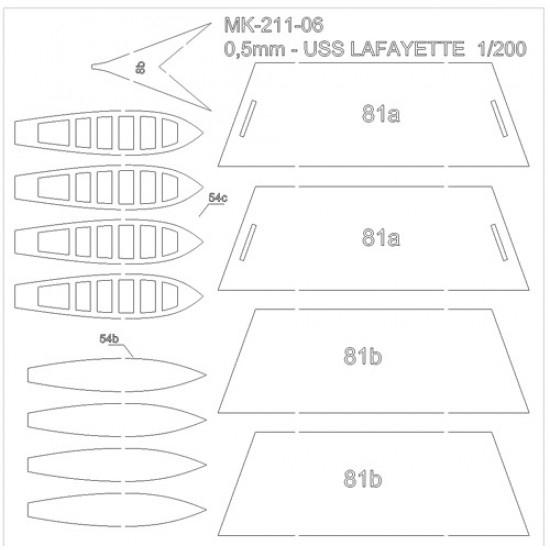 USS LAFAYETTE 1863  1/200 -  wręgi wycinane laserowo