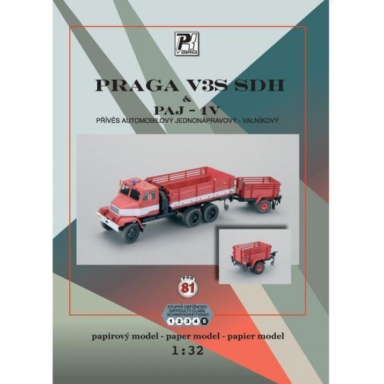 Praga V3s SDH & przyczepą  PAJ-1V