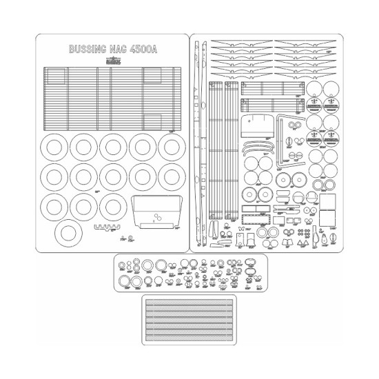Bussing-NAG 4500A - szkielet, detale wycinane laserowo.