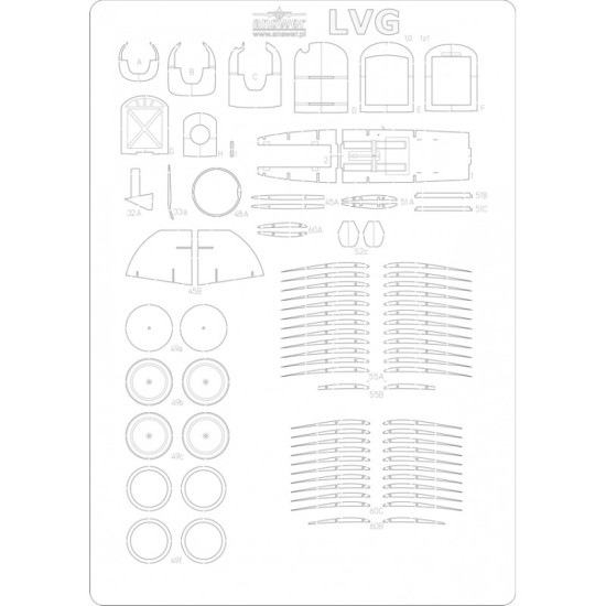 LVG C.VI - szkielet, detale wycinane laserowo.