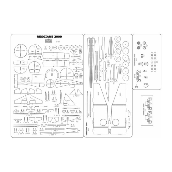 Reggiane Re.2000GA - szkielet wycinany laserowo.