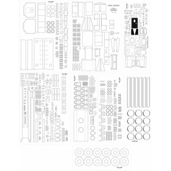 URAL 63095 Typhoon - szkielet, detale, koła, bieżniki
