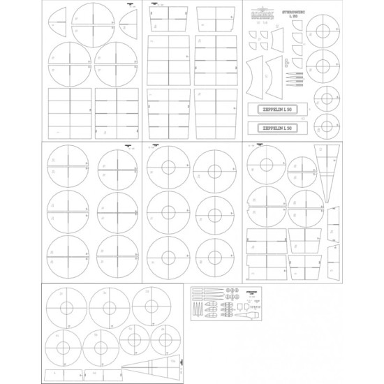 Zeppelin LZ 89 (L50) - szkielet wycinany laserowo.