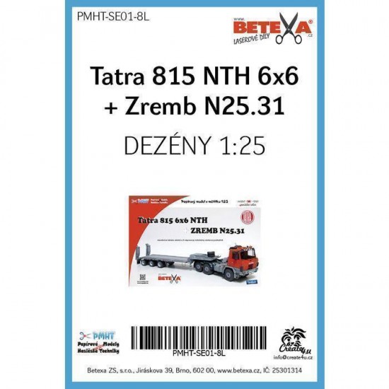 Tatra 815 NTH 6x6 + Zremb N25.31  - laserowo wycinane  bieżniki