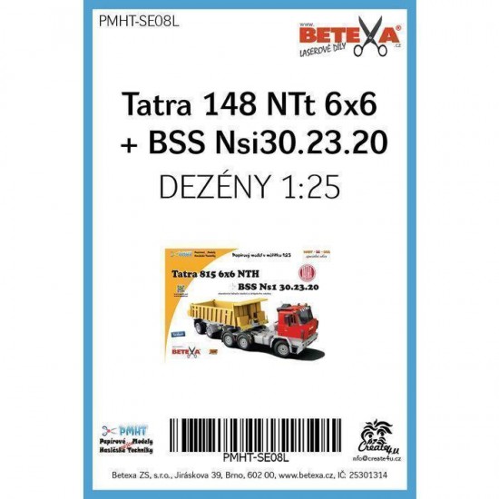 Tatra 815 6x6 NTH z naczepą BSS NS1 32.23.20  - laserowo wycinane  bieżniki
