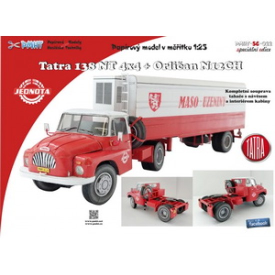 Tatra 138 NT 4x4 + naczepa Orlican N12CH  -skala 1/25