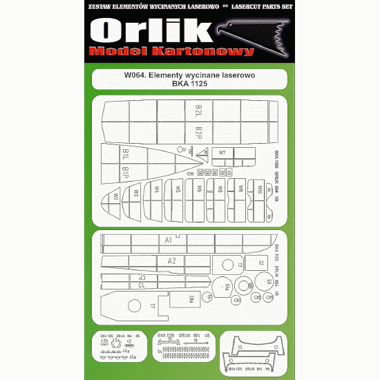 W064. Wręgi wycinane laserowo do modelu BKA1125