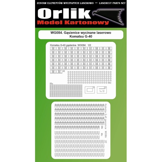 W084G. Komatsu G.40 - gasienice wycinane laserowo.