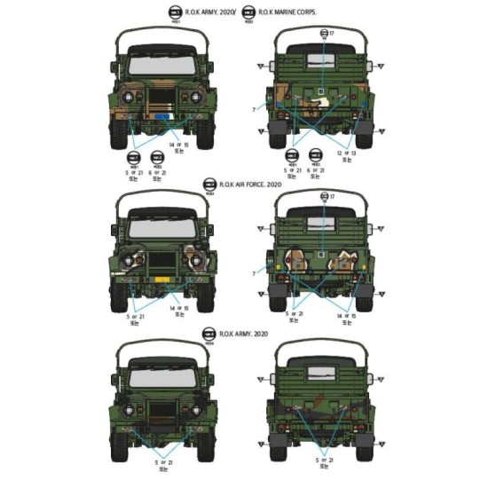 ROK Army K311A1 - 1¼ ton utility truck