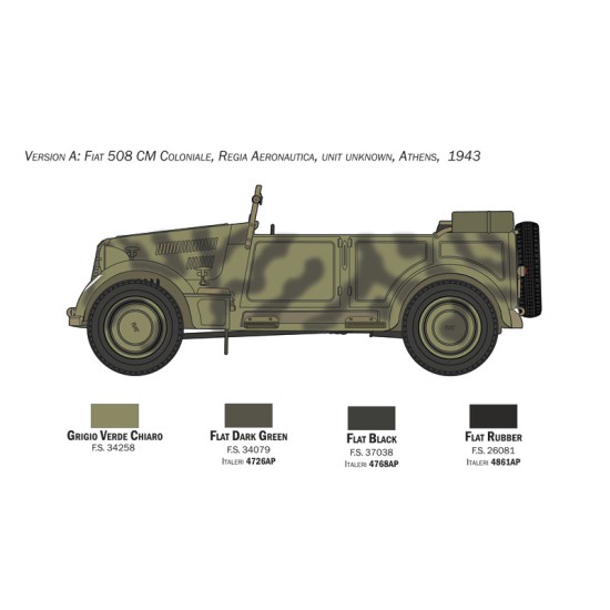 Fiat 508 CM Coloniale with Crew