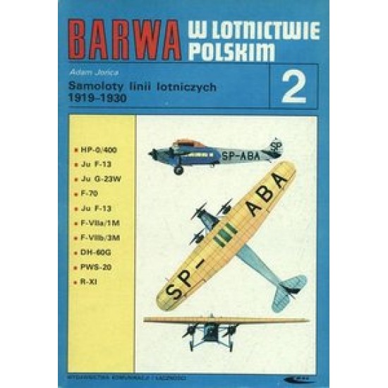Barwa w Lotnictwie Polskim 2: Samoloty linii lotniczych 1919-1930