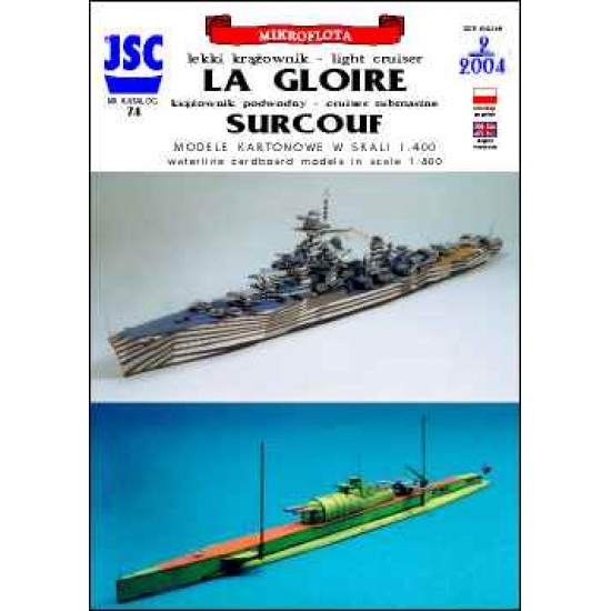 Francuski krążownik LA GLOIRE, podwodny krążownik SURCOUF