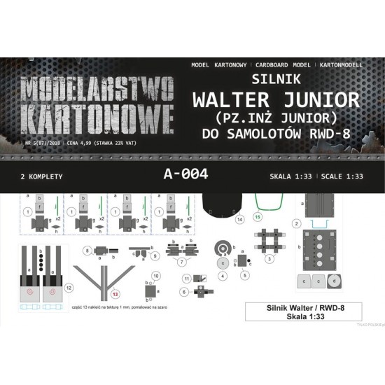 Silnik  WALTER JUNIOR do RWD-8 - 1/33