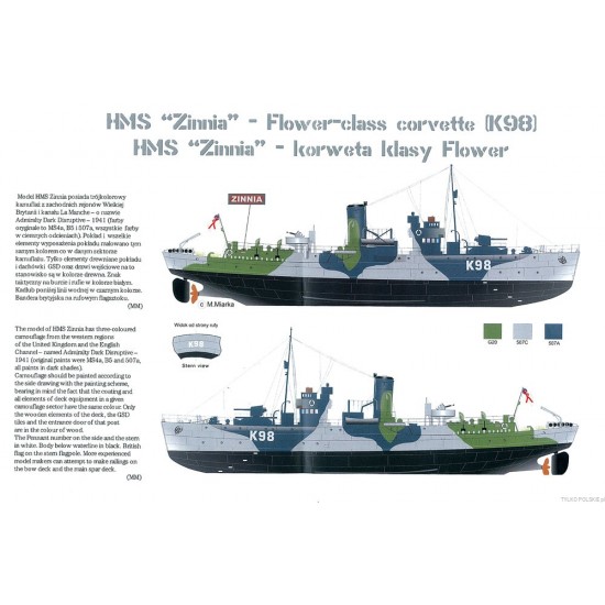 HMS ZINNIA (K98) t. Flower - 1/350