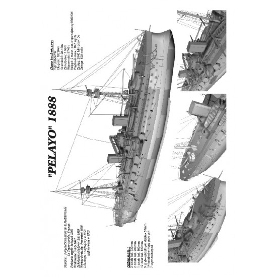 109. Hiszpański pancernik Pelayo - 1888