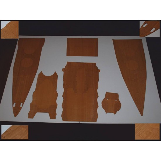 Pokłady drewniane grawerowane - Set of engraven wooden decks - IJN Nagato