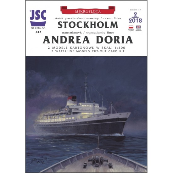 Włoski transatlantyk  ANDREA DORIA & szwedzki liniowiec  STOCKHOLM