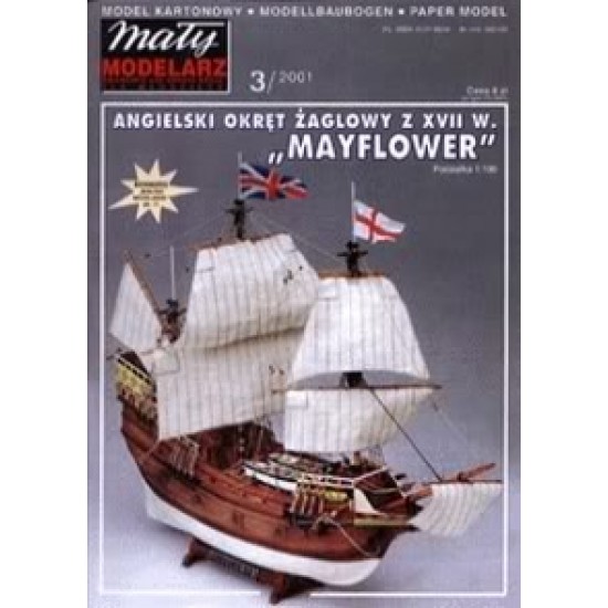 Angielski okręt żaglowy z XVII w. MAYFLOWER