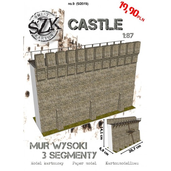 CASTLE 009 - Mur wysoki - 3 segmenty