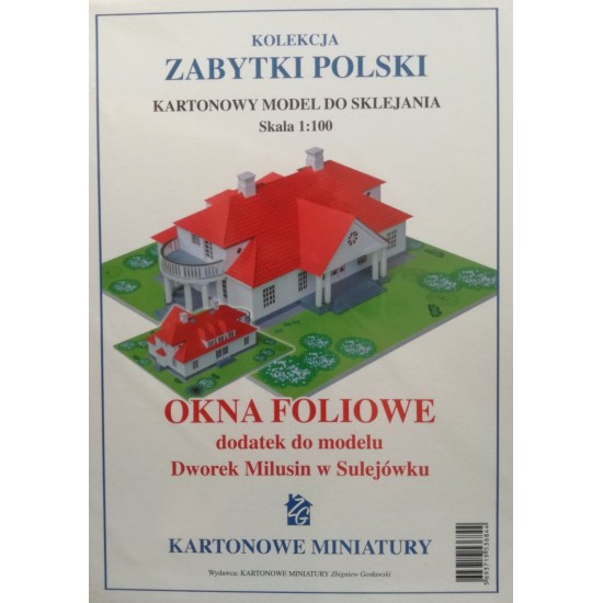 Zabytki Polski - Dworek Milusin w Sulejówku + drukowane okna foliowe