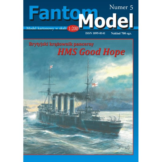 Brytyjski krążownik pancerny HMS Good Hope, skala 1:200