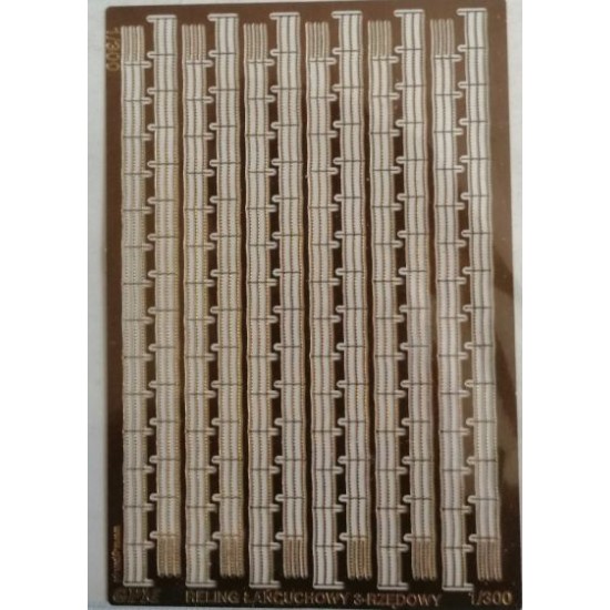 Fototrawione  relingi 3 rzędowe łańcuchowe  1/300 - 96 cm