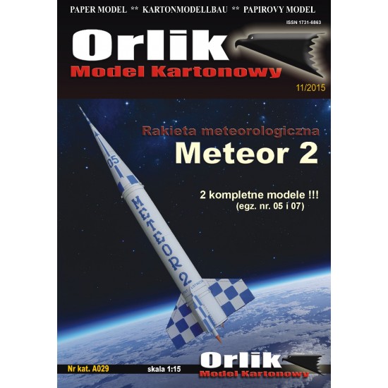 A029. Rakieta meteorologiczna Meteor-2  ( 2 modele -egz. nr 05 i 07)