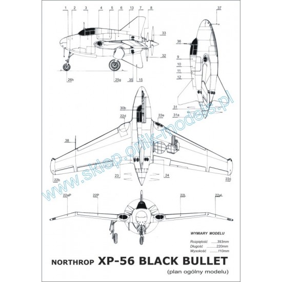 011.  Northrop XP-56 Black Bullet