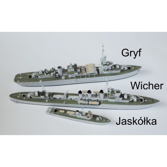Polskie okręty GRYF, WICHER, JASKÓŁKA