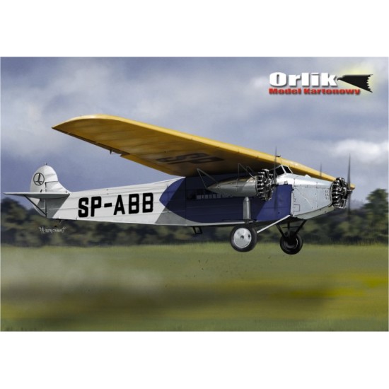 Kartka pocztowa - Fokker F.VII 3m  LOT